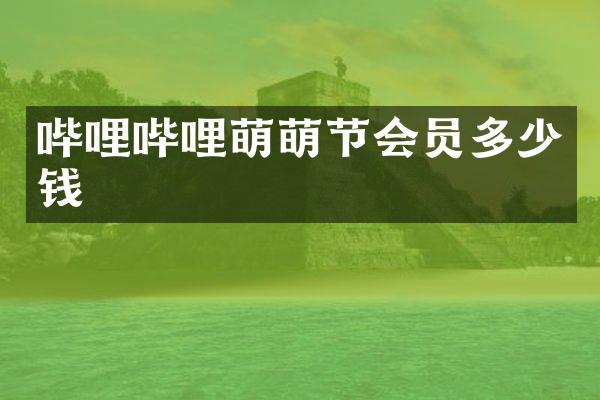 哔哩哔哩萌萌节会员多少钱