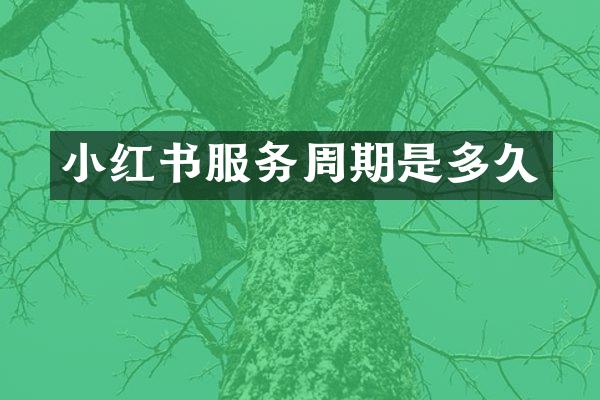 小红书服务周期是多久