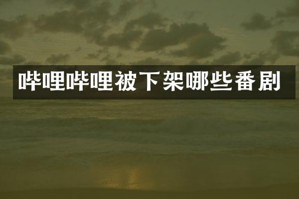 哔哩哔哩被下架哪些番剧