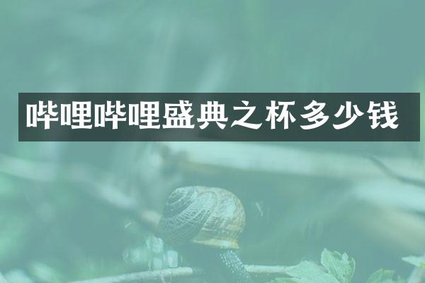 哔哩哔哩盛典之杯多少钱