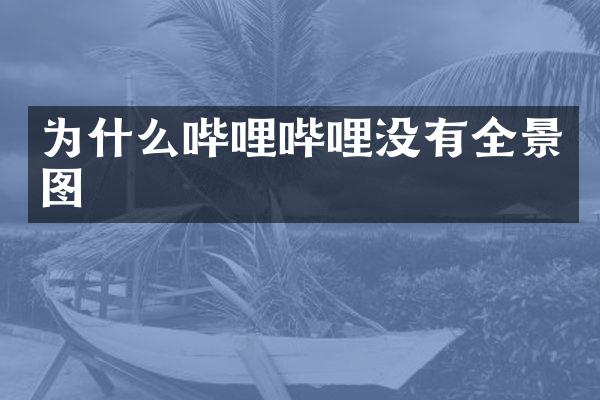 为什么哔哩哔哩没有全景图