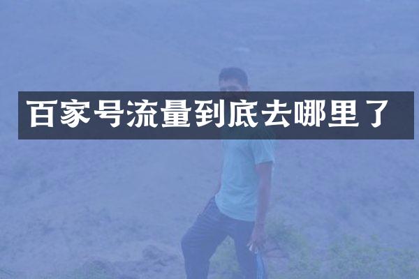 百家号流量到底去哪里了