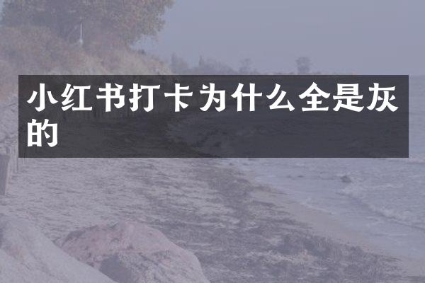 小红书打卡为什么全是灰的