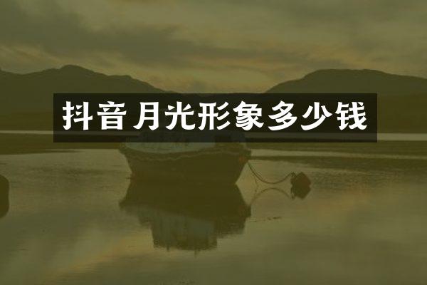 抖音月光形象多少钱