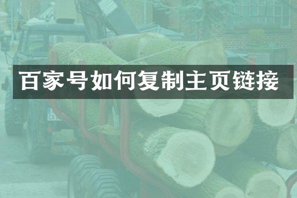 百家号如何复制主页链接