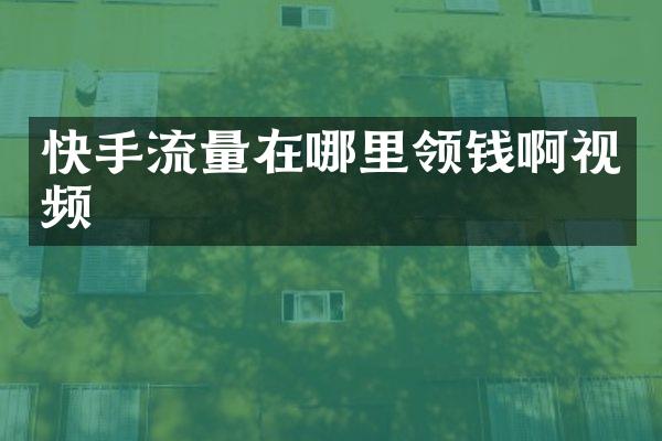 快手流量在哪里领钱啊视频
