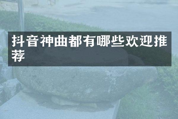 抖音神曲都有哪些欢迎推荐