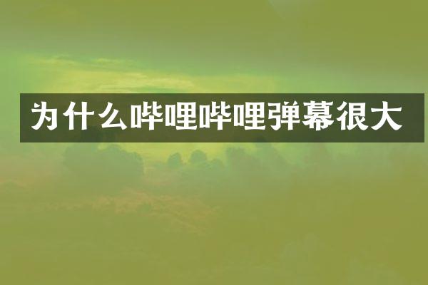 为什么哔哩哔哩弹幕很大