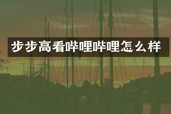 步步高看哔哩哔哩怎么样