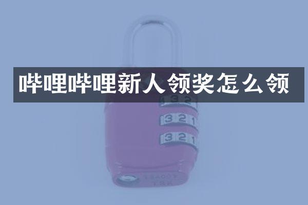 哔哩哔哩新人领奖怎么领