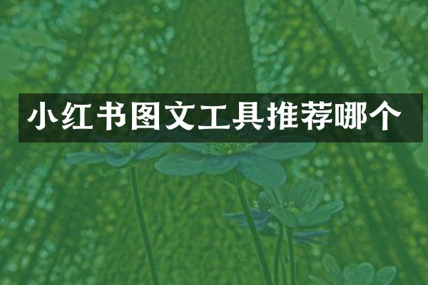 小红书图文工具推荐哪个
