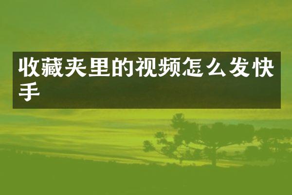 收藏夹里的视频怎么发快手