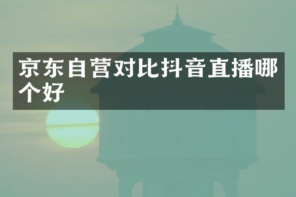 京东自营对比抖音直播哪个好
