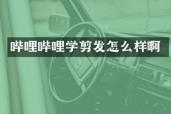 哔哩哔哩学剪发怎么样啊