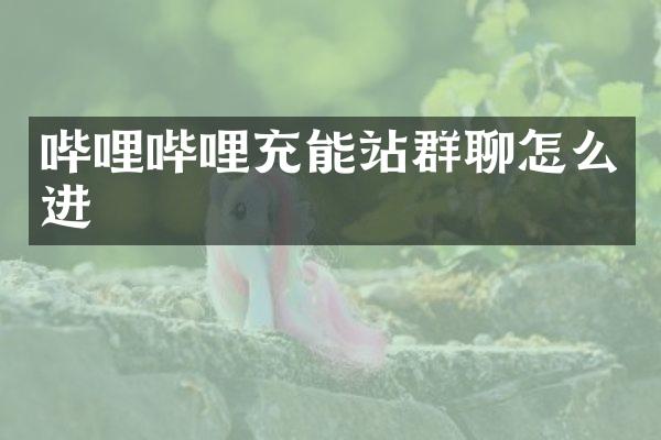 哔哩哔哩充能站群聊怎么进