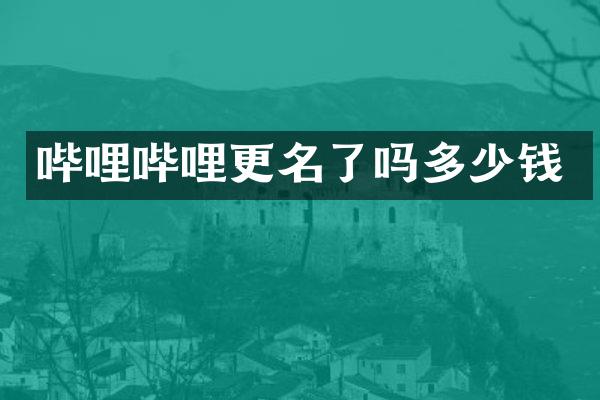 哔哩哔哩更名了吗多少钱