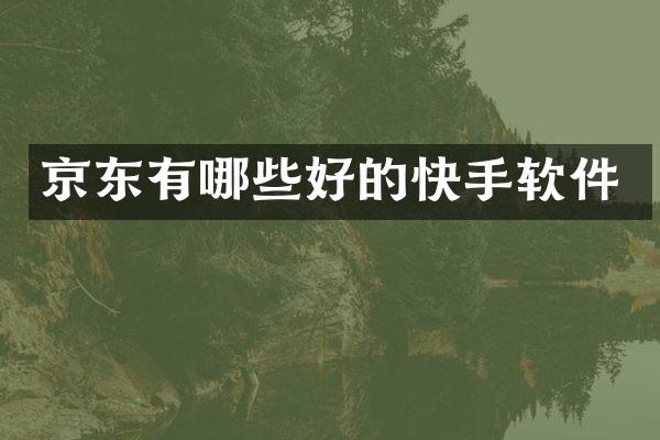 京东有哪些好的快手软件