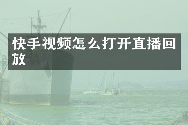 快手视频怎么打开直播回放