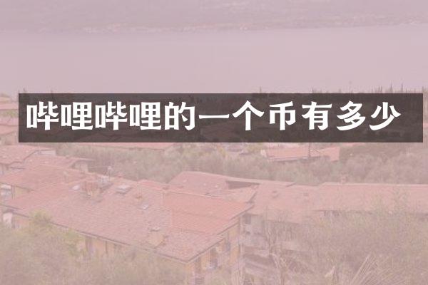 哔哩哔哩的一个币有多少
