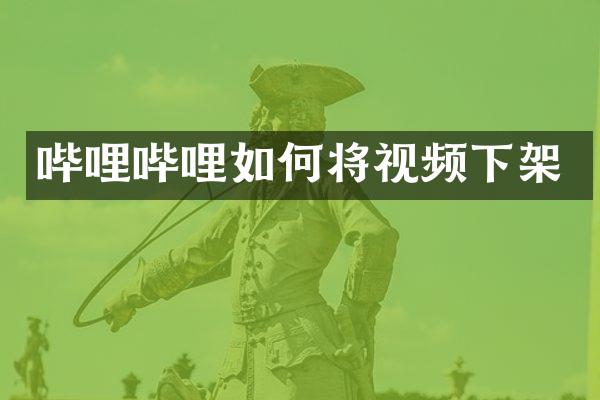 哔哩哔哩如何将视频下架