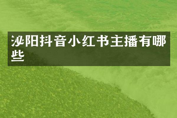 泌阳抖音小红书主播有哪些