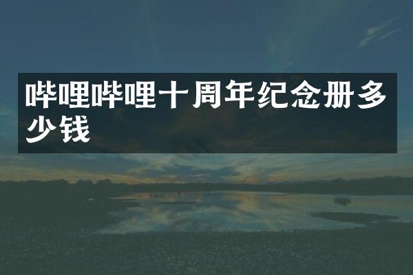 哔哩哔哩十周年纪念册多少钱