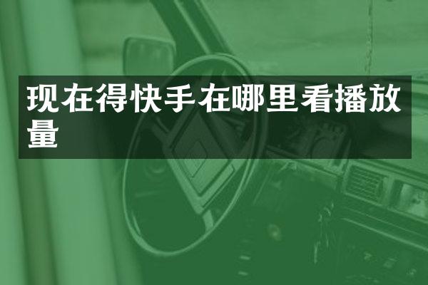 现在得快手在哪里看播放量