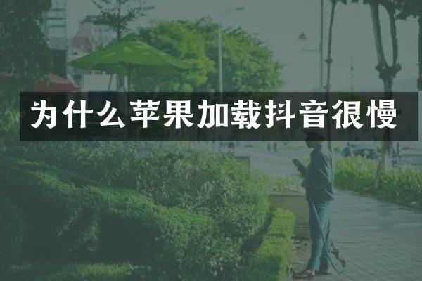 为什么苹果加载抖音很慢