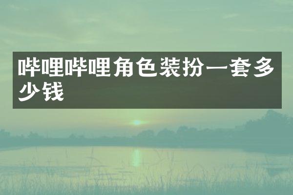 哔哩哔哩角色装扮一套多少钱