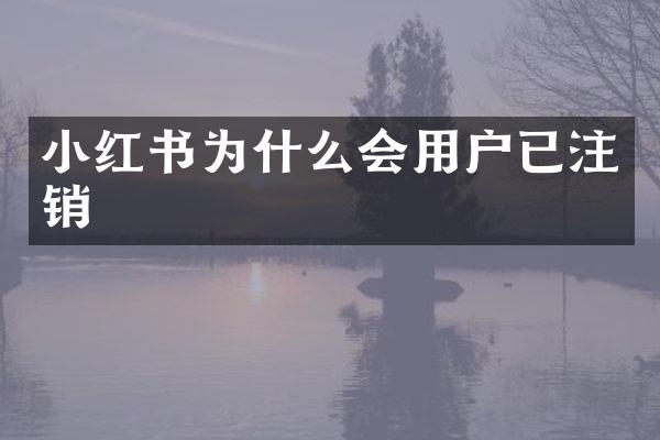 小红书为什么会用户已注销