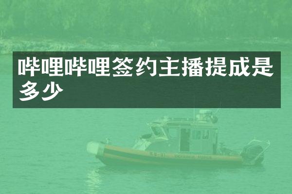 哔哩哔哩签约主播是多少