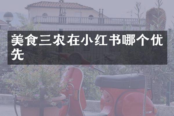 美食三农在小红书哪个优先