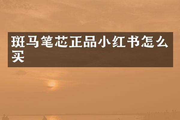 斑马笔芯正品小红书怎么买