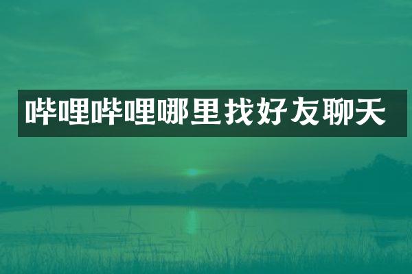 哔哩哔哩哪里找好友聊天