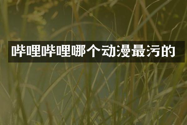 哔哩哔哩哪个动漫的