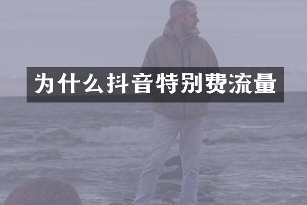 为什么抖音特别费流量