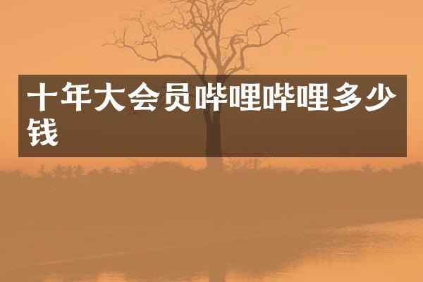 十年大会员哔哩哔哩多少钱