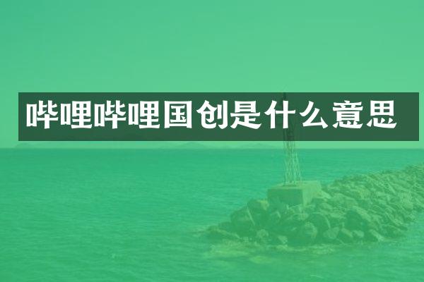 哔哩哔哩国创是什么意思