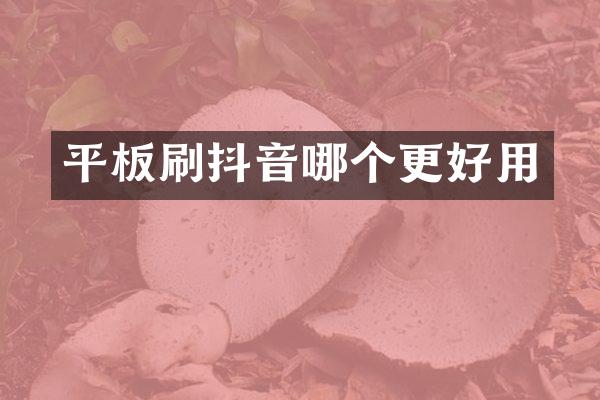 平板刷抖音哪个更好用
