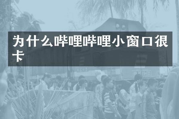 为什么哔哩哔哩小窗口很卡