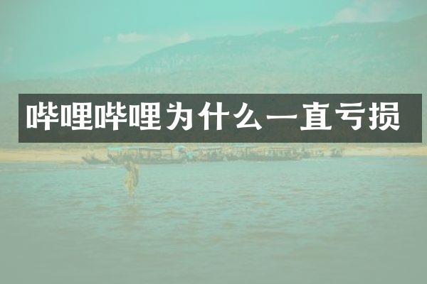 哔哩哔哩为什么一直亏损