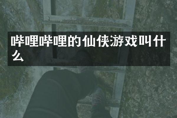 哔哩哔哩的仙侠游戏叫什么