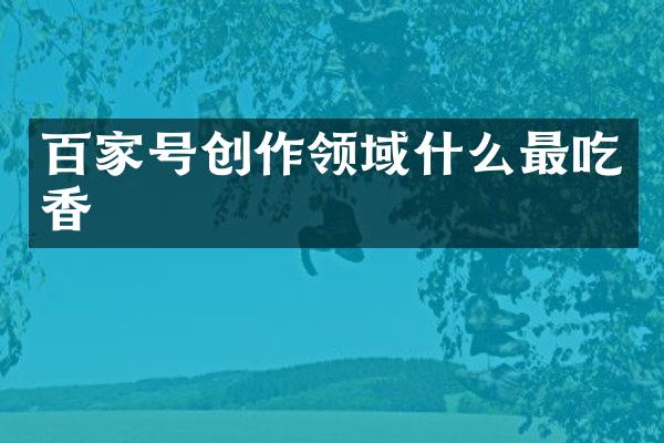 百家号创作领域什么最吃香