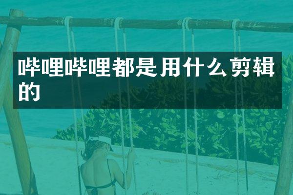 哔哩哔哩都是用什么剪辑的