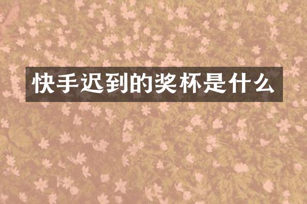 快手迟到的奖杯是什么