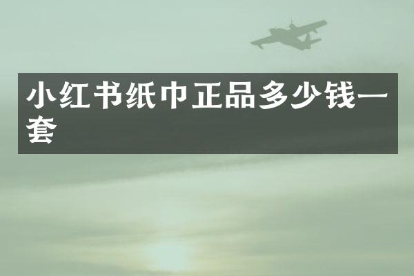 小红书纸巾正品多少钱一套