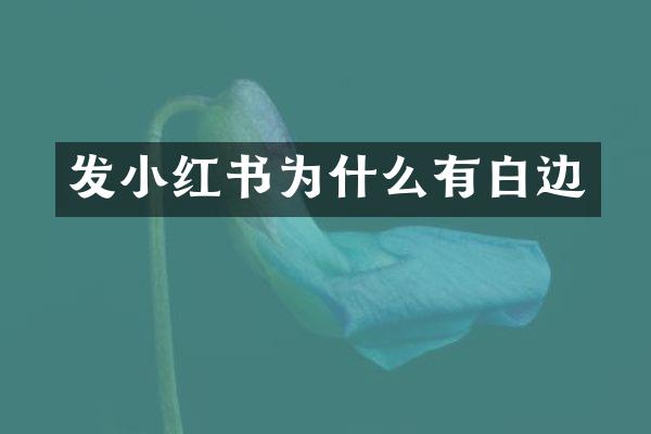 发小红书为什么有白边