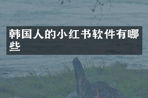 韩国人的小红书软件有哪些