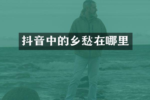 抖音中的乡愁在哪里