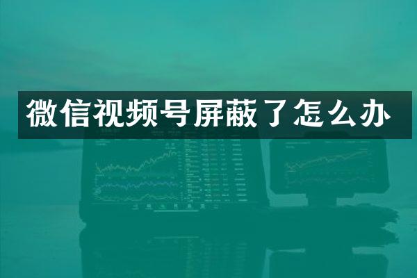 微信视频号屏蔽了怎么办